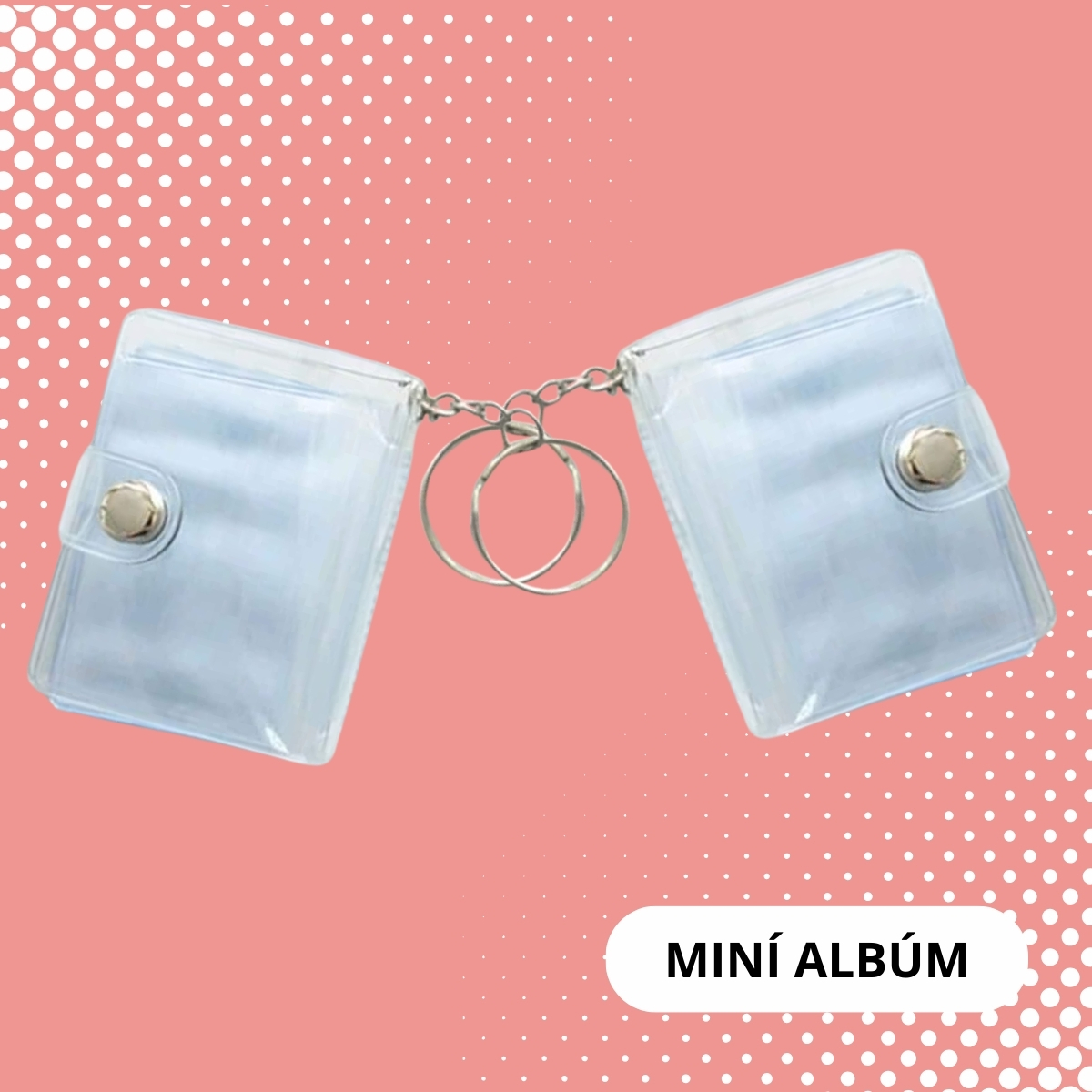 Mini Album Fotografico Trasparente – Capienza 20 Foto Da 3 Pollici – Copertina Colorata, Con Fibbia – Per Mini Fotocamera